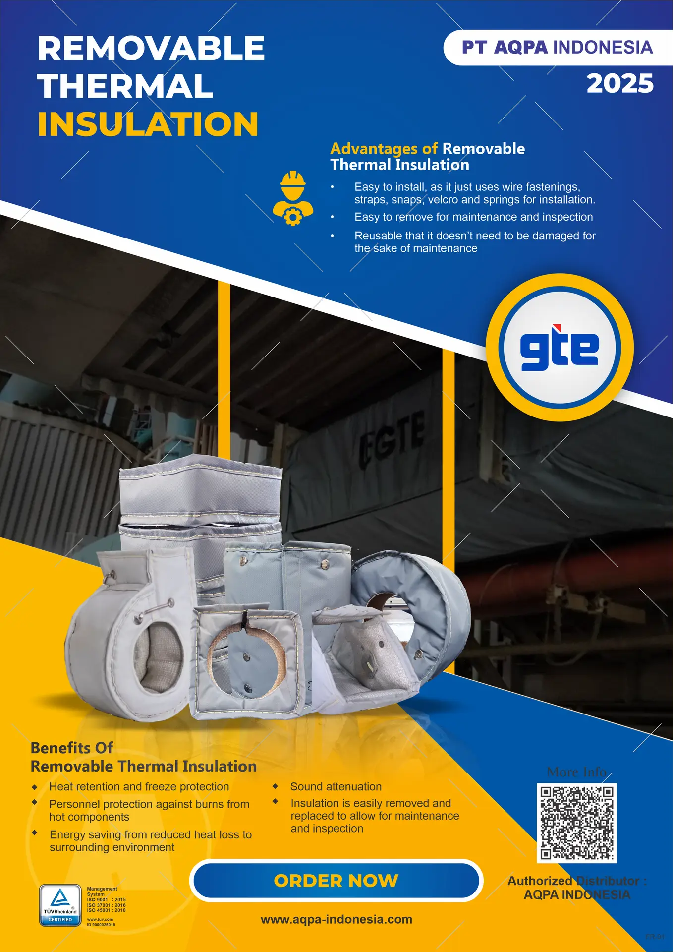 Removable Thermal Insulation is easy to install and remove, then improving thermal efficiency in industrial equipment.