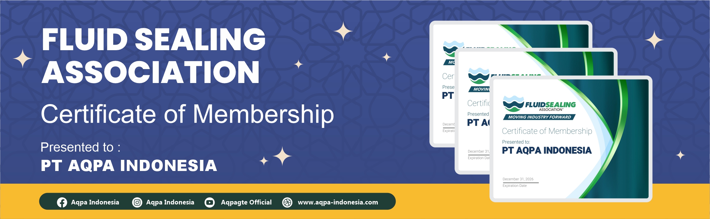 Sertifikat FSA 2026 - AQPA