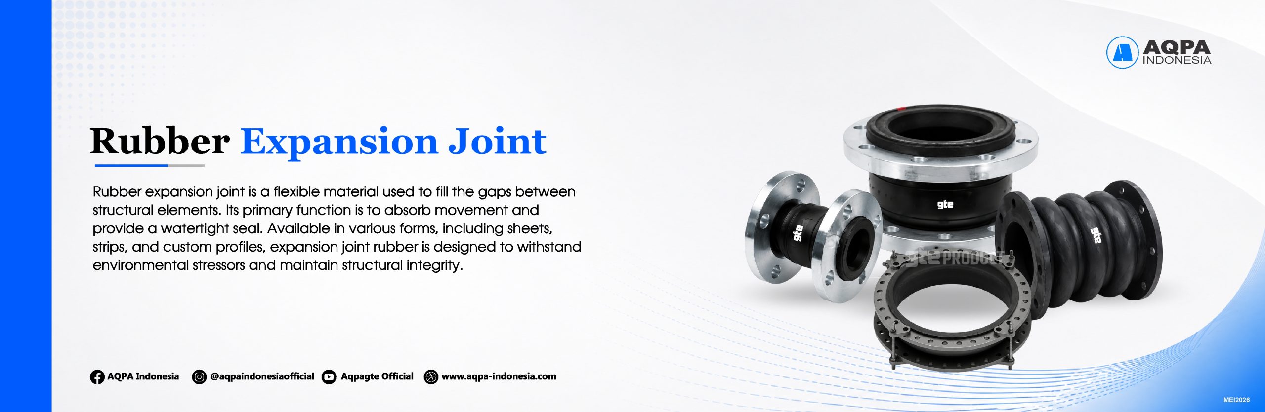Rubber Expansion Joint - Header Web AQPA - 11MEI2026