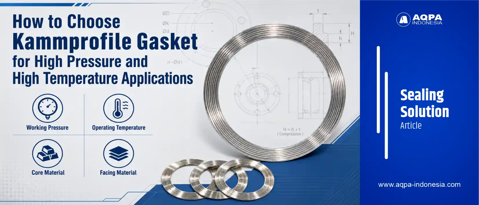 kammprofile gasket - serated gasket - grooved metal gasket